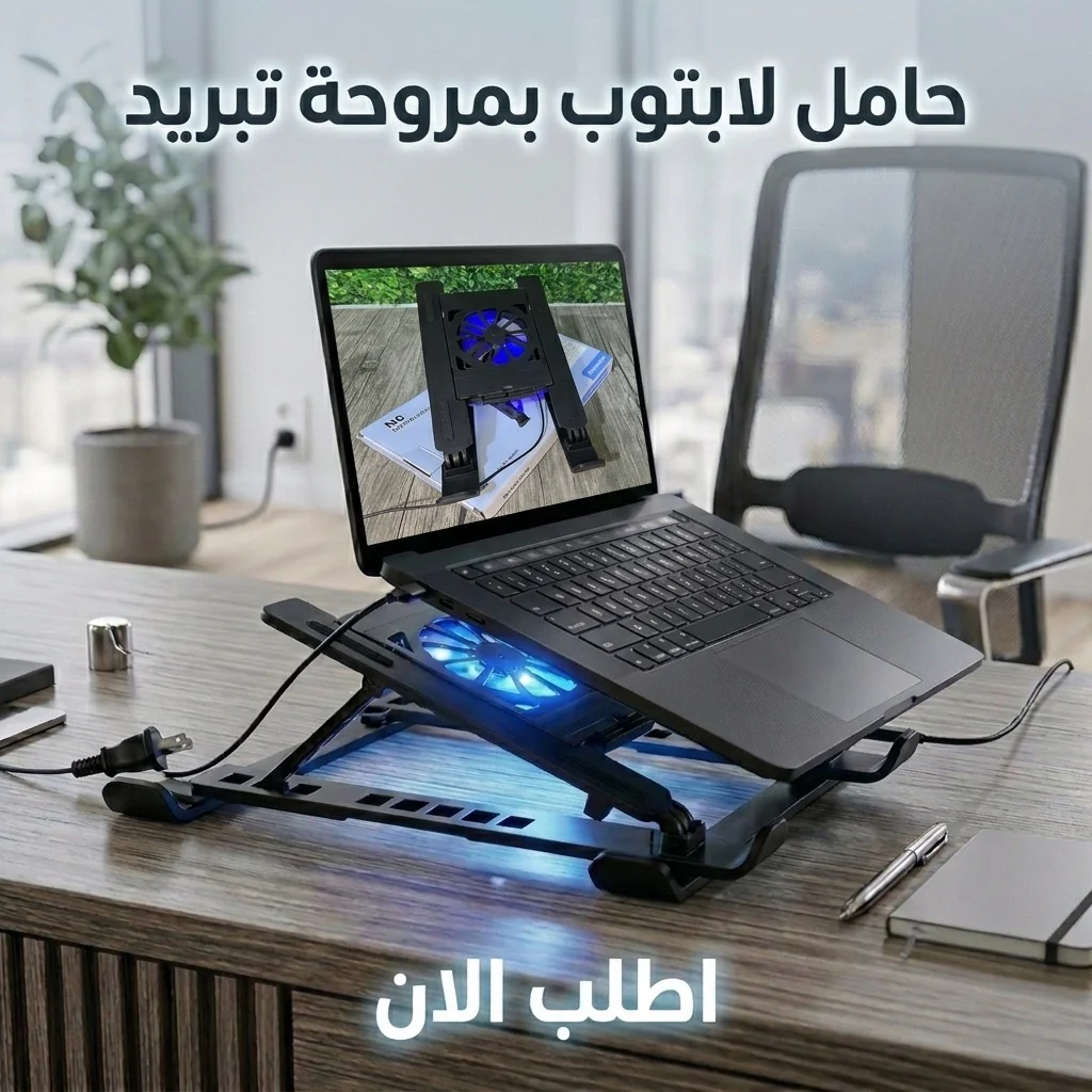 حامل لابتوب بمروحة تبريد - الصورة 2