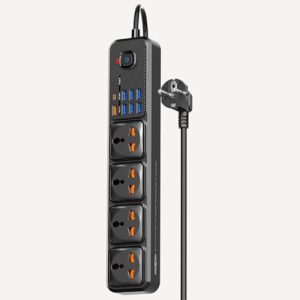 مشترك طاقة 12 في 1 مع خاصية الشحن السريع و4 مقابس و7 منافذ USB و1 منفذ نوع سي…
